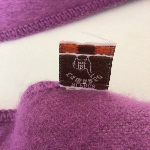 PURPLE ALPACA CAMARGO PURPLE FRINGED SCARF - Picture 9 of 10